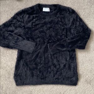 Women’s Black Furry Sweater